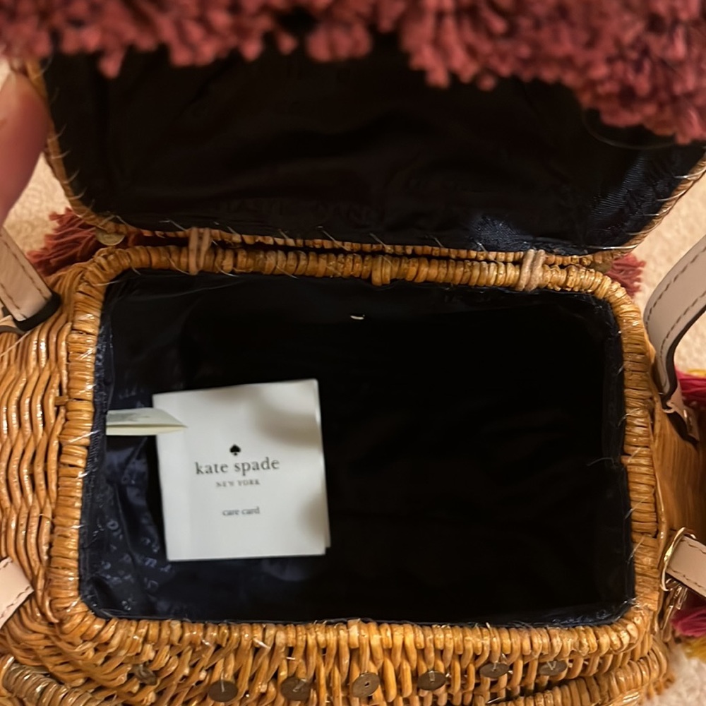 Kate Spade wicker camel bag - Picture 10 of 14